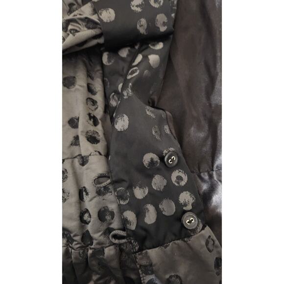 Woman’s Lightweight Black Gray Blazer/Jacket/Coat Dotted Collared Buttons Size 8 - Picture 7 of 10